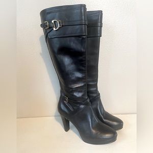 Cole Haan Black Leather POPPY BIT Boots 9B